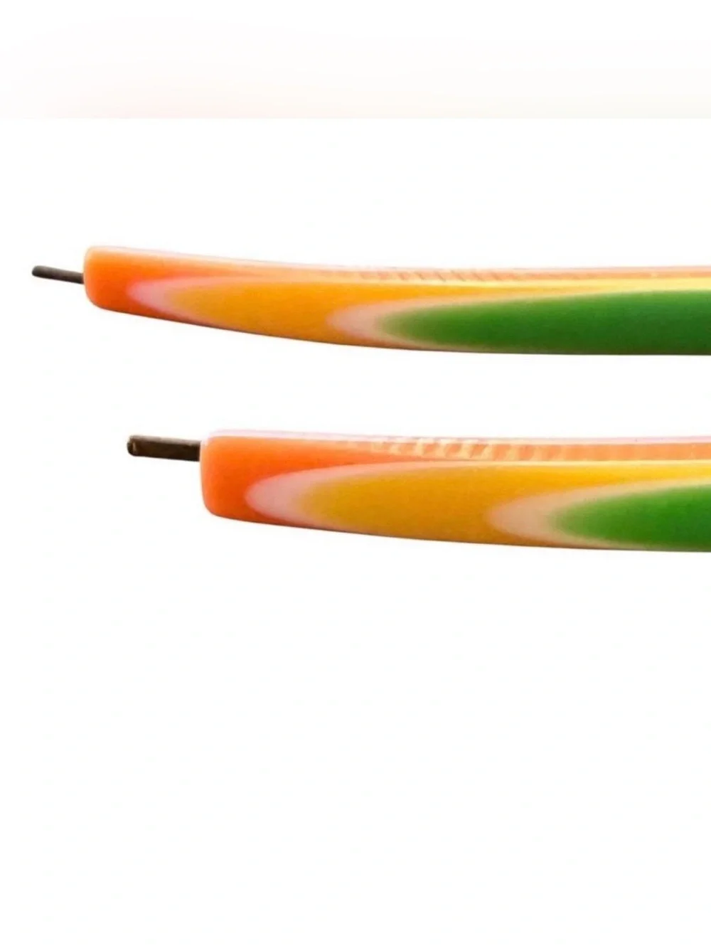 1970’s Vintage Multi Colored Thick Plastic Bobby Pins, Retro Design